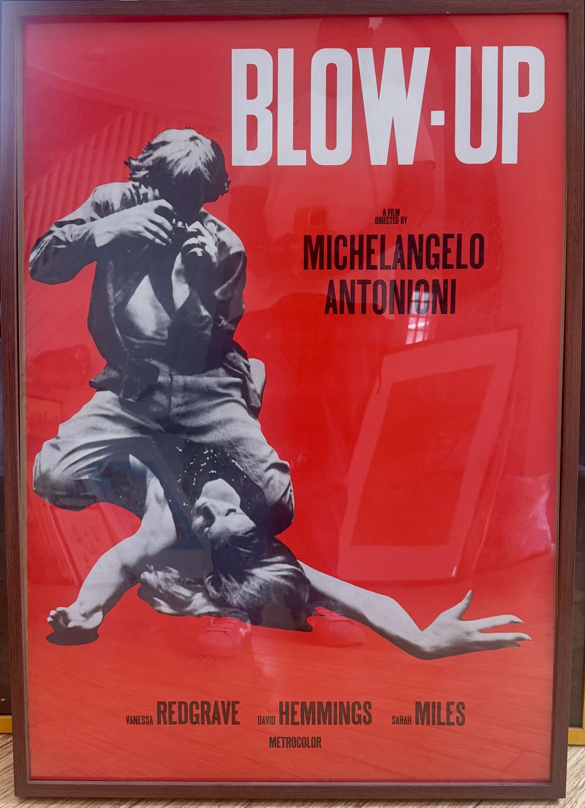 Framed “Blow-Up” film poster, directed by Michelangelo Antonioni