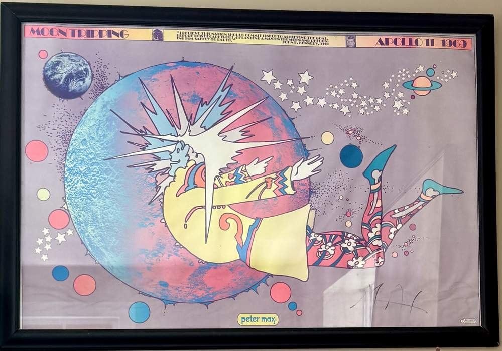 Peter Max Moon Tripping Apollo 11 lithograph
